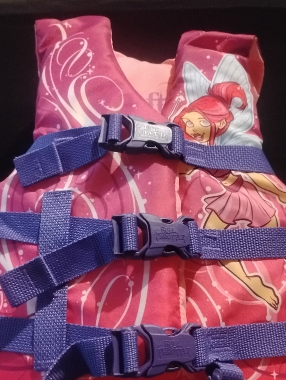 Kids Pink Fairy Life Jacket Vest with Purple Straps